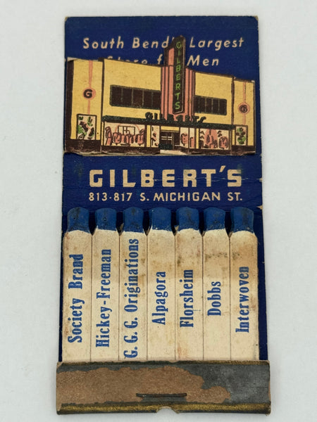 "The Modern Gilbert’s" South Bend, IN Vintage Feature Matchbook with a Pop-Up Display!