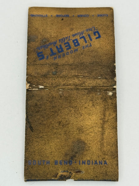 "The Modern Gilbert’s" South Bend, IN Vintage Feature Matchbook with a Pop-Up Display!