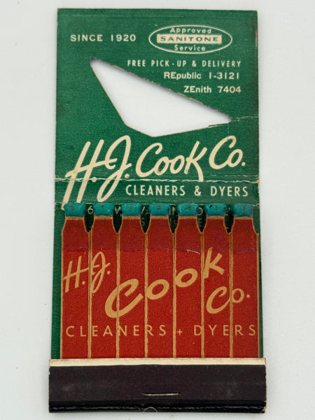 "H.J. Cook Co." Los Angeles, CA Vintage Feature Matchbook with a Knot-Hole Cover!