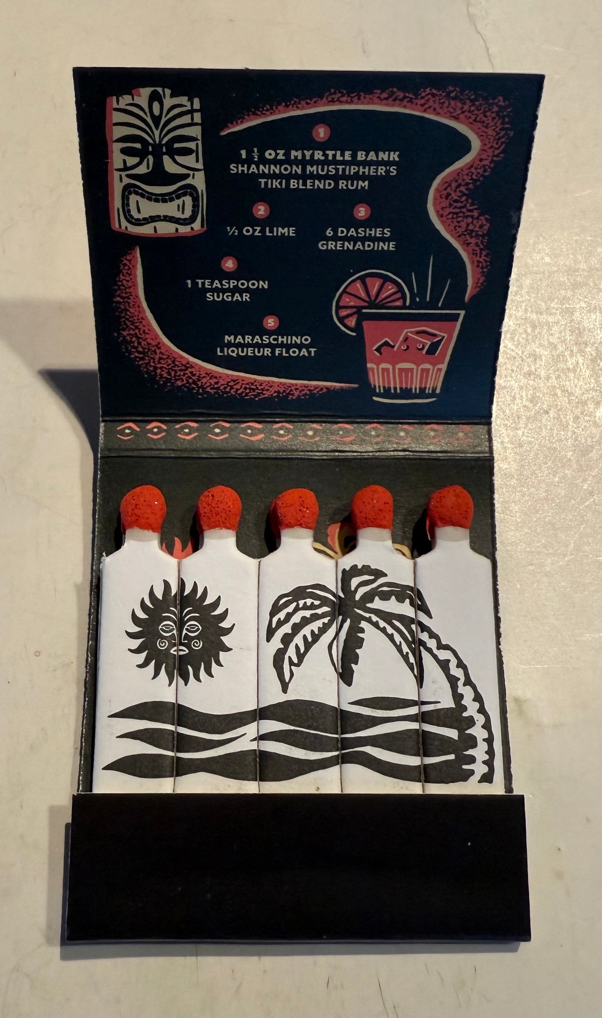 “Myrtle Bank Jamaican Rum” Retro Feature Matchbook