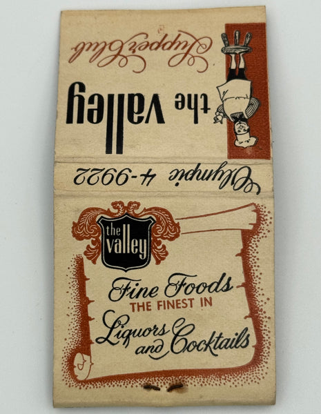 "The Valley Supper Club" Kenosha, WI Vintage Feature Matchbook