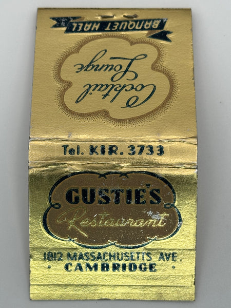 "Gustie’s Restaurant" Cambridge, MA Vintage Feature Matchbook