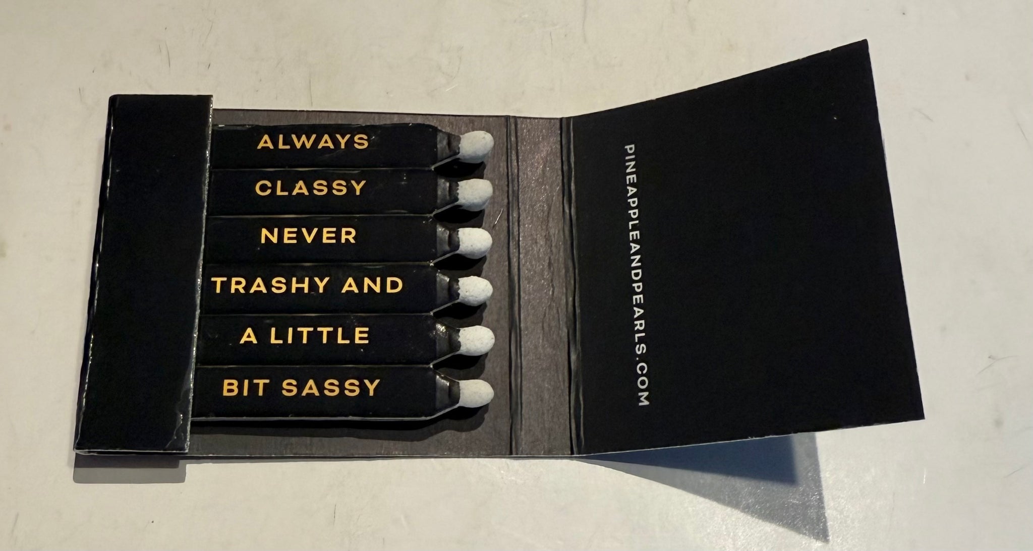 “Pineapple & Pearls Always Classy…” Retro Feature Matchbook