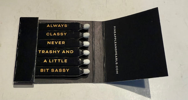 “Pineapple & Pearls Always Classy…” Retro Feature Matchbook