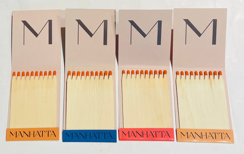 “Manhatta” Giant Wooden Stem Matchbook - Full Set (4)