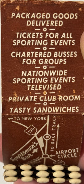 "Sportsman's Bar" Pennsauken, NJ Vintage Feature Matchbook