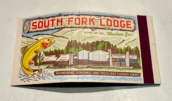 “South Fork Lodge"- Jimmy Kimmel's Property FULL LENGTH Retro Feature Matchbook with a Full-Length Cover!