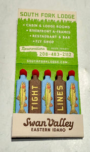 “South Fork Lodge"- Jimmy Kimmel's Property FULL LENGTH Retro Feature Matchbook with a Full-Length Cover!