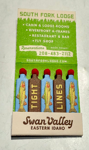 “South Fork Lodge"- Jimmy Kimmel's Property FULL LENGTH Retro Feature Matchbook with a Full-Length Cover!