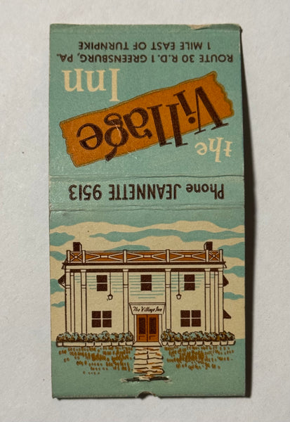 "The Village Inn" Greensburg, PA Vintage Feature Matchbook