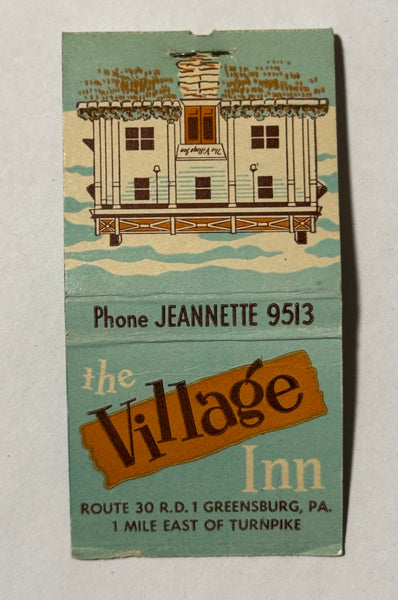 "The Village Inn" Greensburg, PA Vintage Feature Matchbook