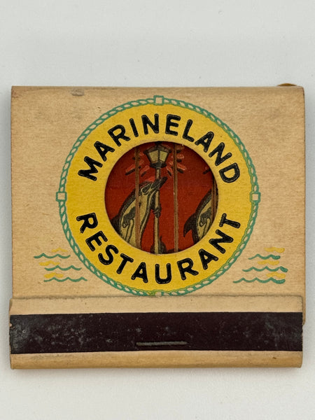 "Marineland Restaurant / Porpoise Room" Marineland, CA Vintage Feature Matchbook with a Knot-Hole Cover!