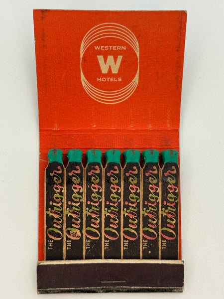 "The Outrigger / Hotel Cosmopolitan" Denver, CO Vintage Feature Matchbook