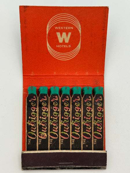 "The Outrigger / Hotel Cosmopolitan" Denver, CO Vintage Feature Matchbook