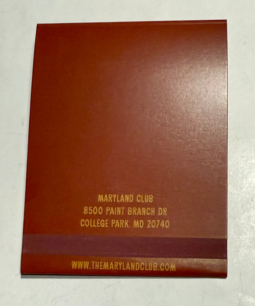 “Maryland Club” GIANT Retro Feature Matchbook w/ Die Embossed Logo