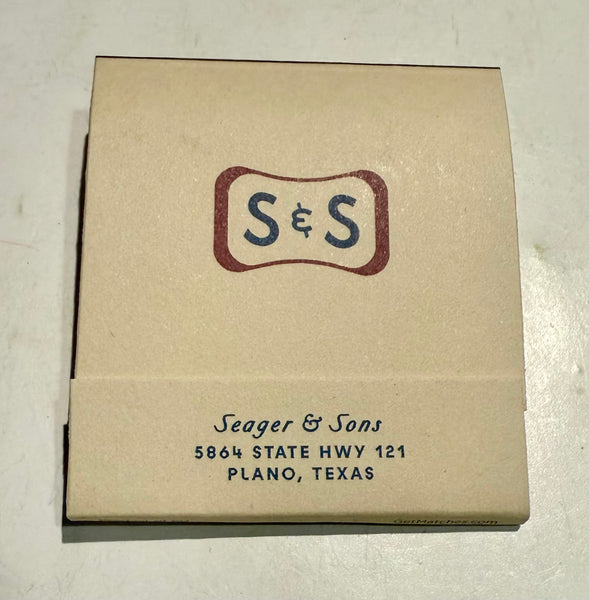 “Seager & Sons” Retro Feature Matchbook