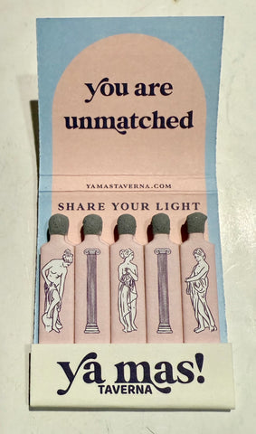 “Ya Mas! Taverna” Retro Feature Matchbook