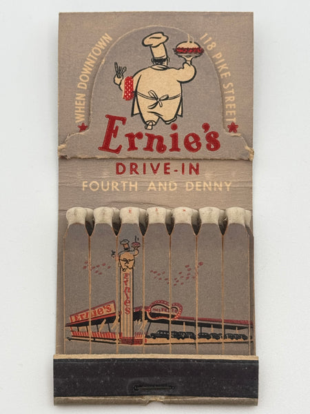 "Ernie’s" Seattle, WA Vintage Feature Matchbook with a Pop-Up Display!