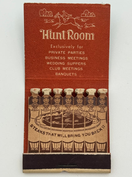 "Encino Inn / Hunt Room" Encino, CA Vintage Feature Matchbook