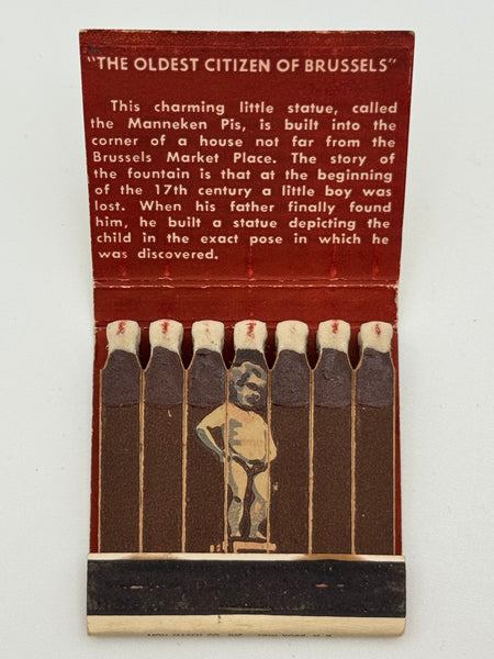 "Brussels Restaurant" NYC, NY Vintage Feature Matchbook