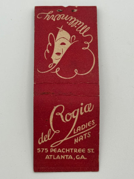 "Del Rogia" Atlanta, GA Vintage Feature Matchbook