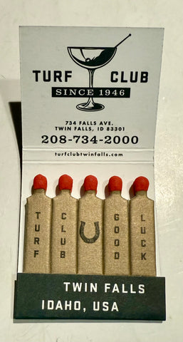 “Turf Club” Retro Feature Matchbook