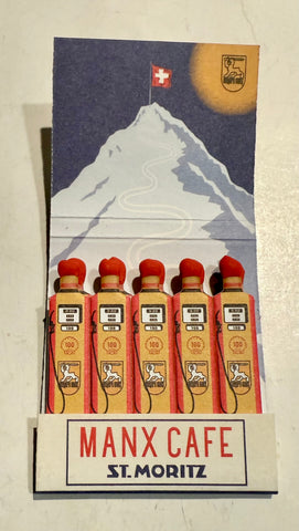 “Manx Cafe -St Moritz” Retro Feature Matchbook