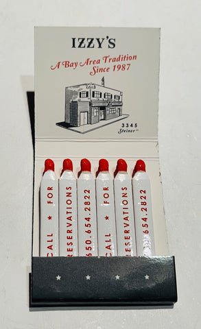 “Izzy’s” Retro Feature Matchbook