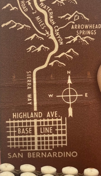 "Club Oaks" San Bernardino, CA Vintage Feature Matchbook