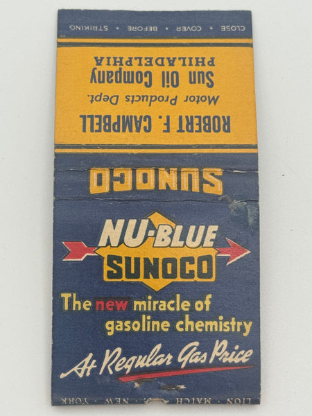 "Sunoco / Robert F. Campbell Phila, PA" Vintage Feature Matchbook