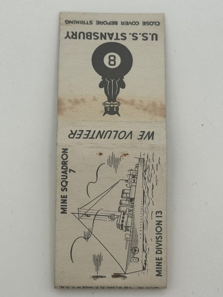 "U.S.S Stansbury" Vintage Feature Matchbook