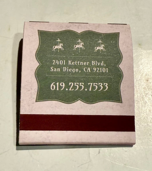 “Wilma’s” San Diego, CA Retro Feature Matchbook