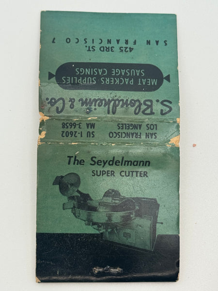 "S. Blondheim & Co."  San Francisco / Los Angeles, CA Vintage Feature Matchbook