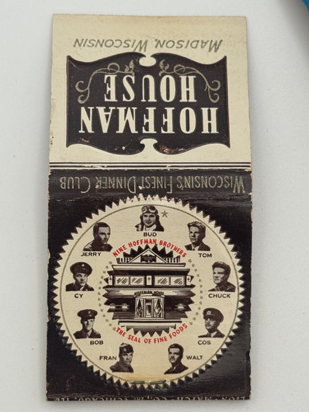 "Hoffman House" Madison, WI Vintage Feature Matchbook