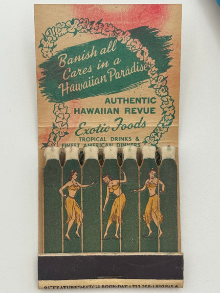 "Waikiki" Chicago, IL Vintage Feature Matchbook