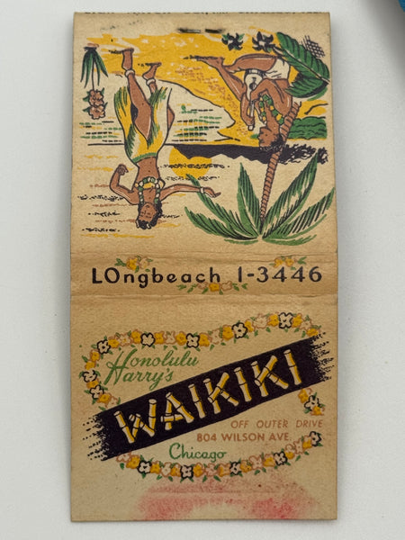 "Waikiki" Chicago, IL Vintage Feature Matchbook