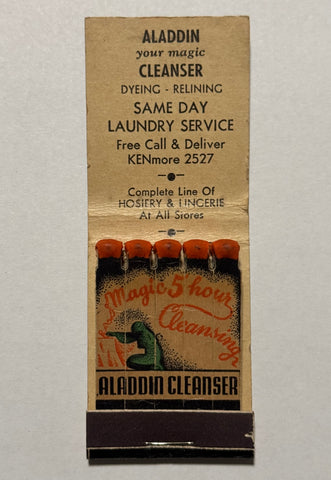 "Aladdin Cleanser" Vintage Feature Matchbook