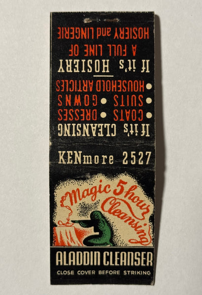 "Aladdin Cleanser" Vintage Feature Matchbook