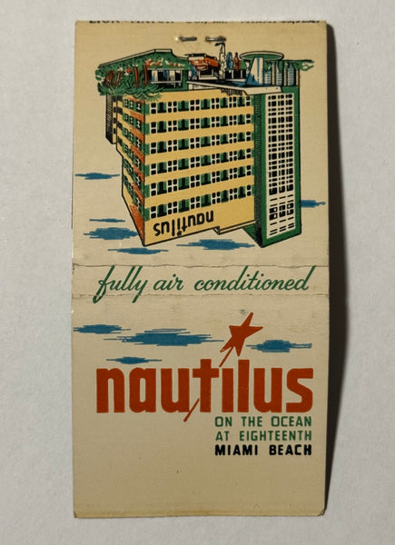 "Nautilus Hotel" Miami Beach, FL Vintage Feature Matchbook