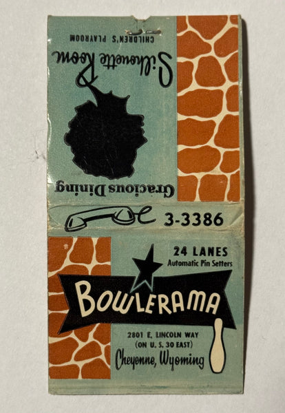 "Bowlerama Bowling Alley" Cheyanne, MO Vintage Feature Matchbook