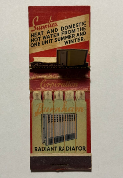 "Burnham Boilers" Holyoke, MA Vintage Feature Matchbook with a Pop-Up Display!