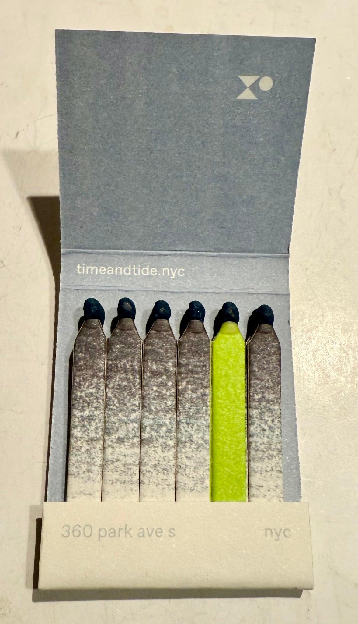 “Time and Tide” Retro Feature Matchbook