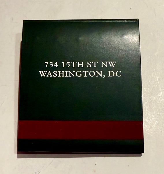 “Ned’s Club Washington DC” Retro Feature Matchbook