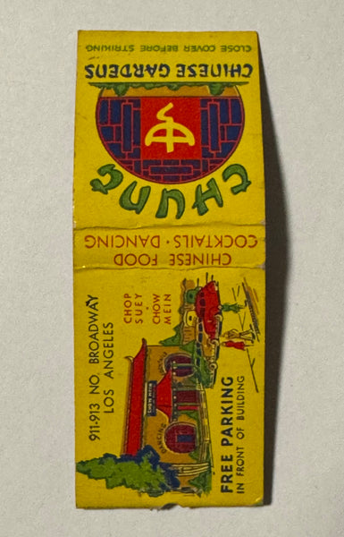 "Chung Chinese Gardens" Los Angeles, CA "Pop Up" Vintage Feature Matchbook