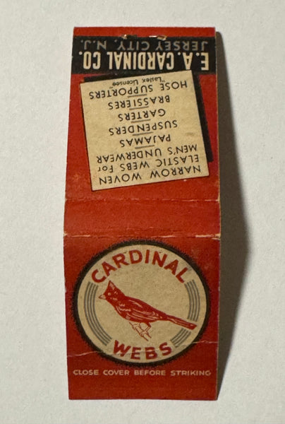 "E. A. Cardinal Co." Jersey City, NJ Vintage Feature Matchbook