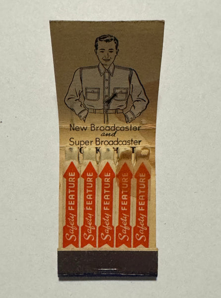 "Broadcaster Work Shirts" Vintage Feature Matchbook