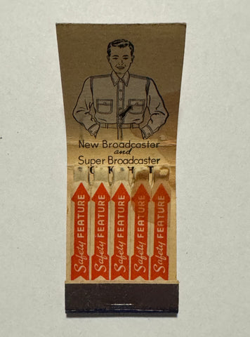 "Broadcaster Work Shirts" Vintage Feature Matchbook