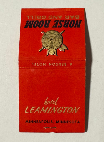 "Norse Room/ Hotel Leamington" Minneapolis, MN Vintage Feature Matchbook