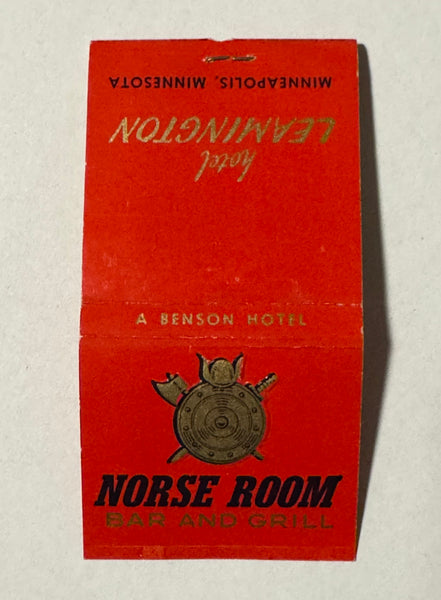 "Norse Room/ Hotel Leamington" Minneapolis, MN Vintage Feature Matchbook