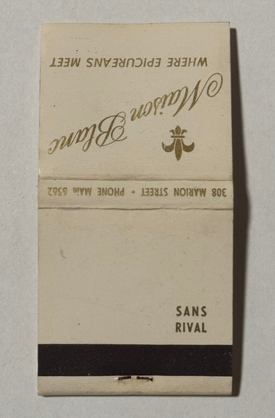 "Maison Blanc" Seattle, WA Vintage Feature Matchbook